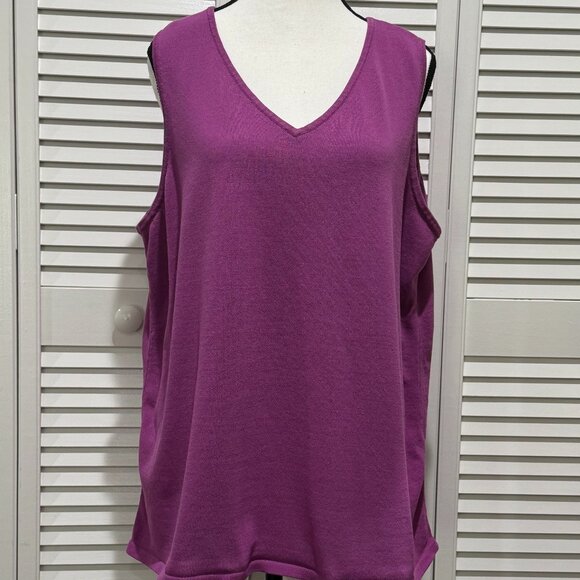 Chico’s Cardigan & Tank Set – XL, 16/18 (Chico's 3) – Magenta Purple – Pre-Owned - Picture 5 of 7